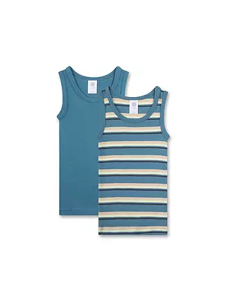 SANETTA | Pack de 2 camisetas interiores azules para niño | 